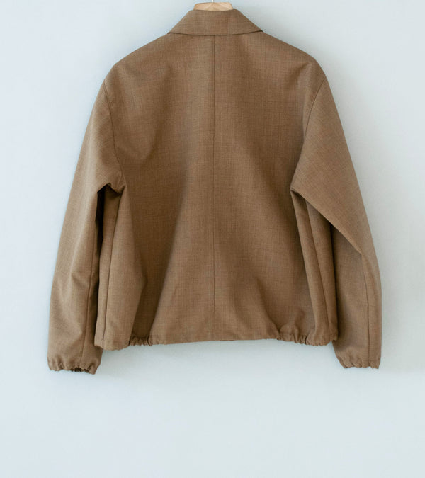 Auralee 'Bonded Tropical Wool Zip Blouson' (Top Brown)