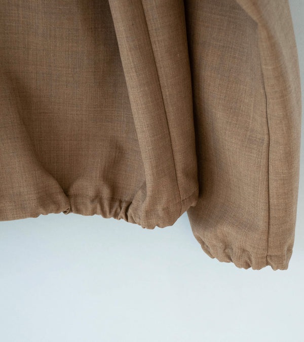 Auralee 'Bonded Tropical Wool Zip Blouson' (Top Brown)
