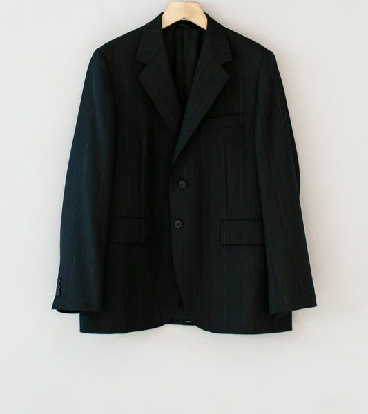 【26SS】AURALEE Bluefaced Wool Jacket サイズ0 Auralee 'Bluefaced Wool Jacket' (Charcoal Navy Stripe) – C'H'C'M'