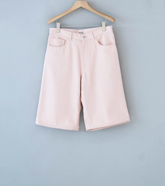 Auralee 'Silk Nep Denim 5P Wide Shorts' (Dusty Pink) – C'H'C'M'