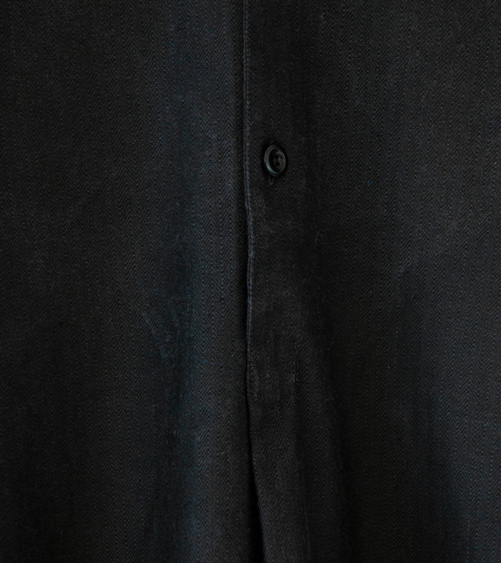 Conkers 'Night Shirt' (Black Brushed Herringbone)