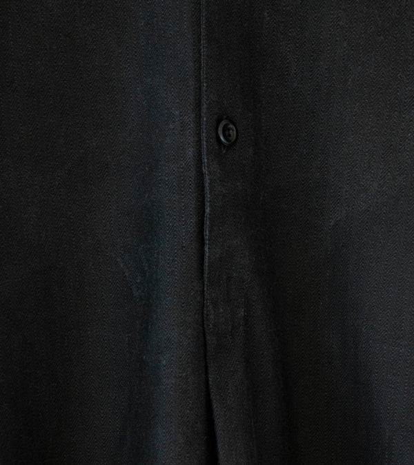 Conkers 'Night Shirt' (Black Brushed Herringbone)