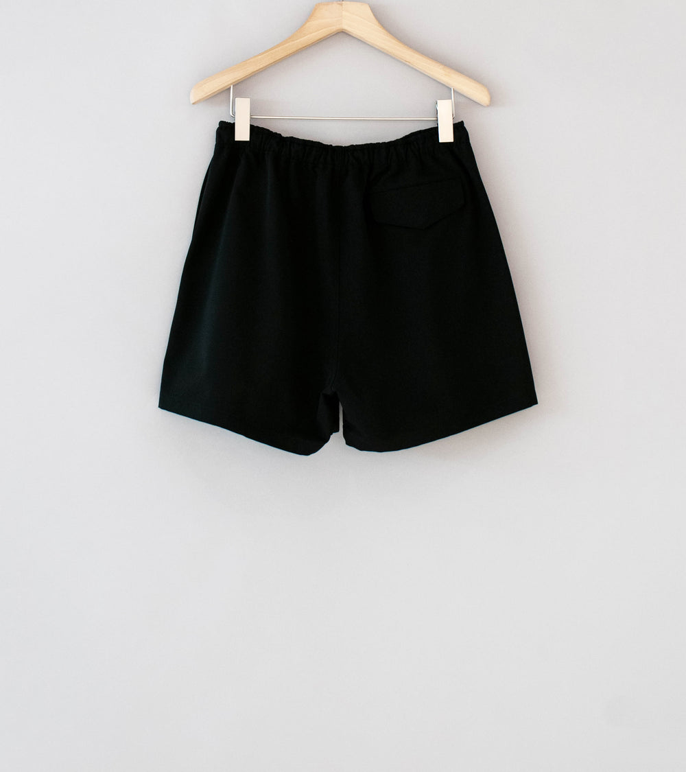 Auralee 'Wool Max Canvas Shorts' (Black)