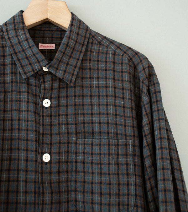 Conkers 'Farmers Shirt' (Dusk Dishcloth Linen)