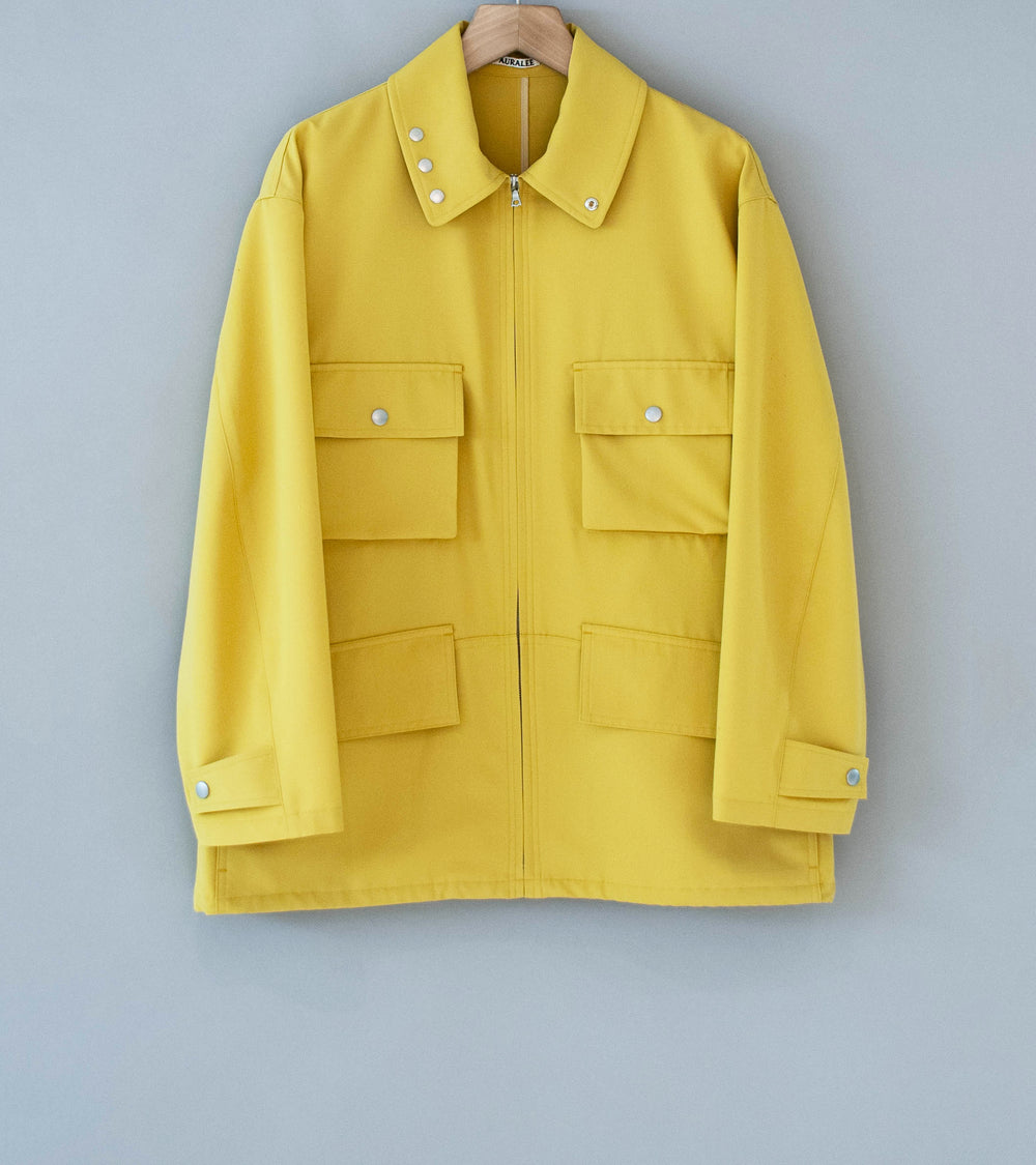 Auralee 'Wool Max Canvas Blouson' (Mustard Yellow)