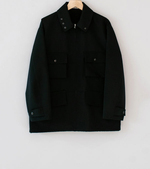 Auralee 'Wool Max Canvas Blouson' (Black)