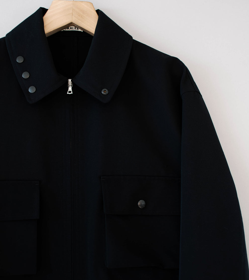 Auralee 'Wool Max Canvas Blouson' (Black)