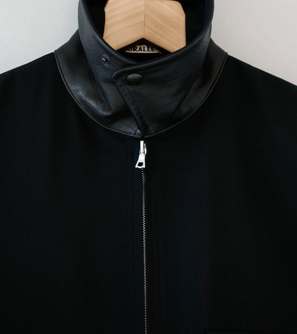 Auralee 'Wool Max Canvas Blouson' (Black)