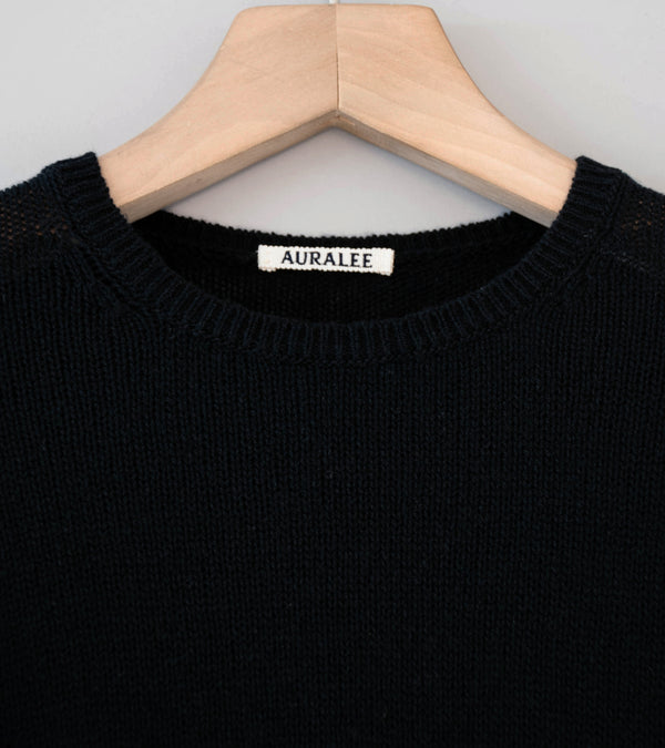 Auralee 'Summer Cashmere Knit P/O' (Black)