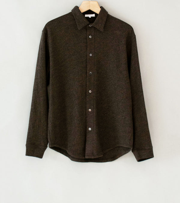Lady White Co 'Crater Wool Button Up' (Brown)