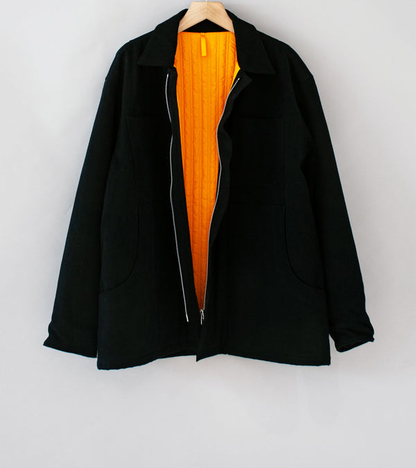 MAN-TLE 'R19 J1 Jebok Coat' (All Black Denim)