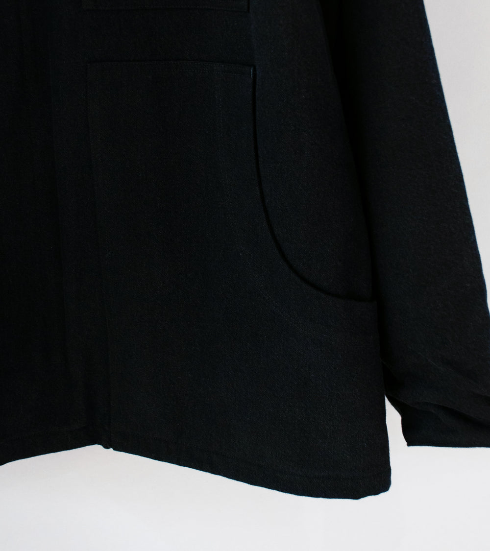 MAN-TLE 'R19 J1 Jebok Coat' (All Black Denim)