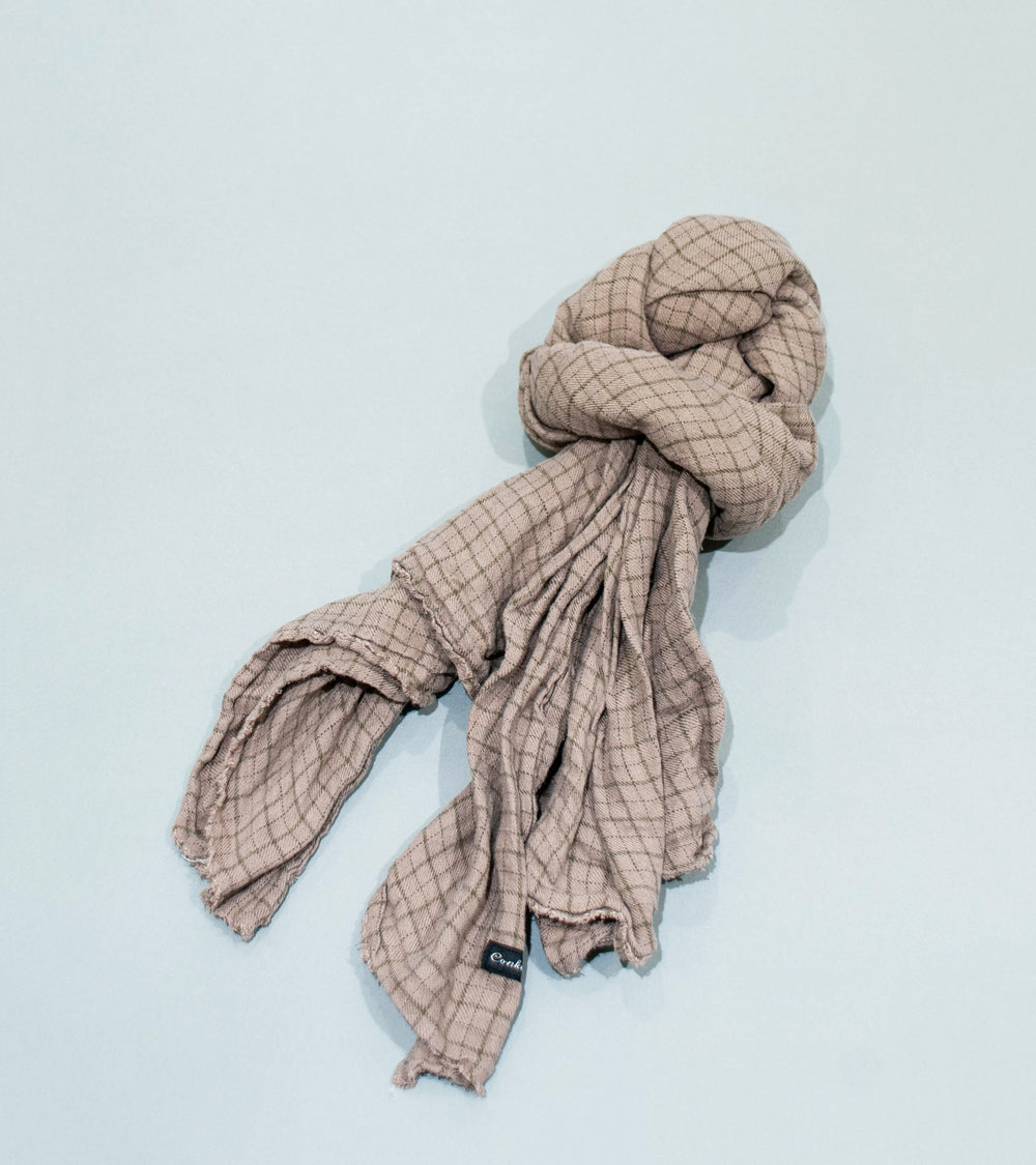 Conkers 'Knot Scarf' (Brown Overdye)