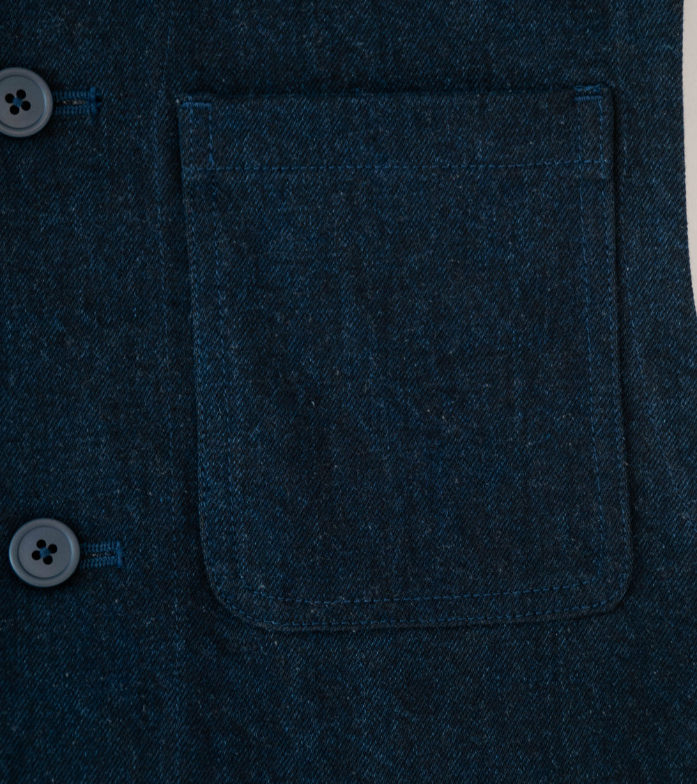 MAN-TLE 'R20 J5 Jebok Vest' (Blue Sumi Organic Denim)