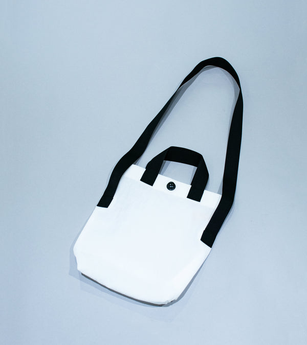 MAN-TLE 'R19 B4 Mini Tote' (White Nylon)