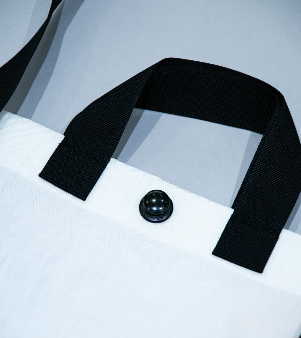 MAN-TLE 'R19 B4 Mini Tote' (White Nylon)