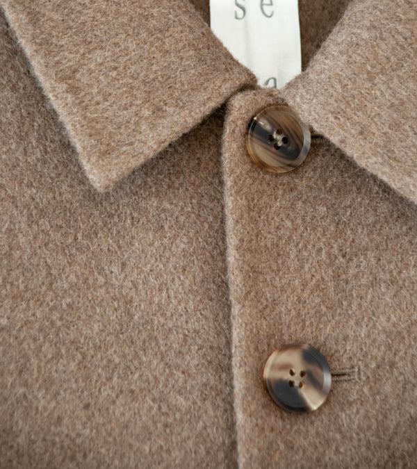 Seya 'Double Face Work Jacket' (Natural Brown Undyed Yak)
