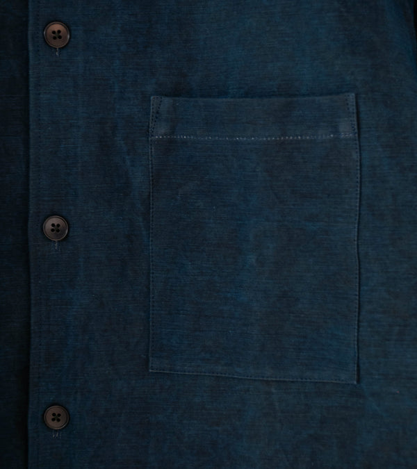 MAN-TLE 'R20 S8 Weather Shirt Pocket' (Sumi Indigo Double Cloth)