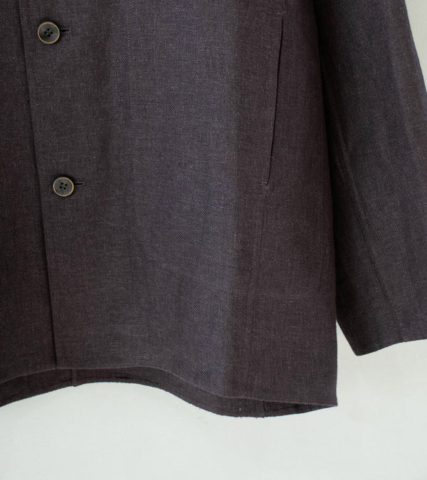 Seya 'Double Face Work Jacket' (Mud Indigo Legacy Linen)