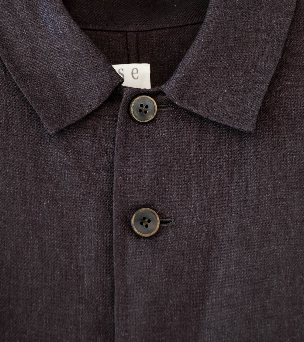 Seya 'Double Face Work Jacket' (Mud Indigo Legacy Linen)