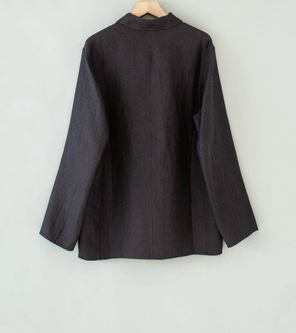 Seya 'Double Face Work Jacket' (Mud Indigo Legacy Linen)