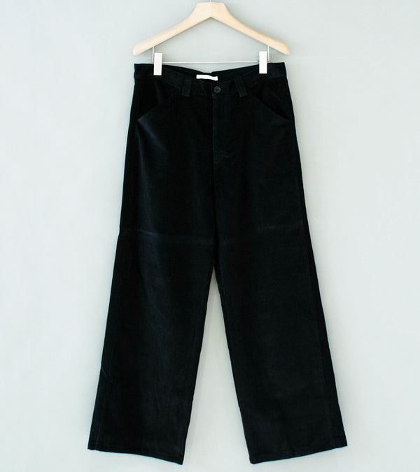 Seya 'Tea House Pants' (Black Linen Corduroy)
