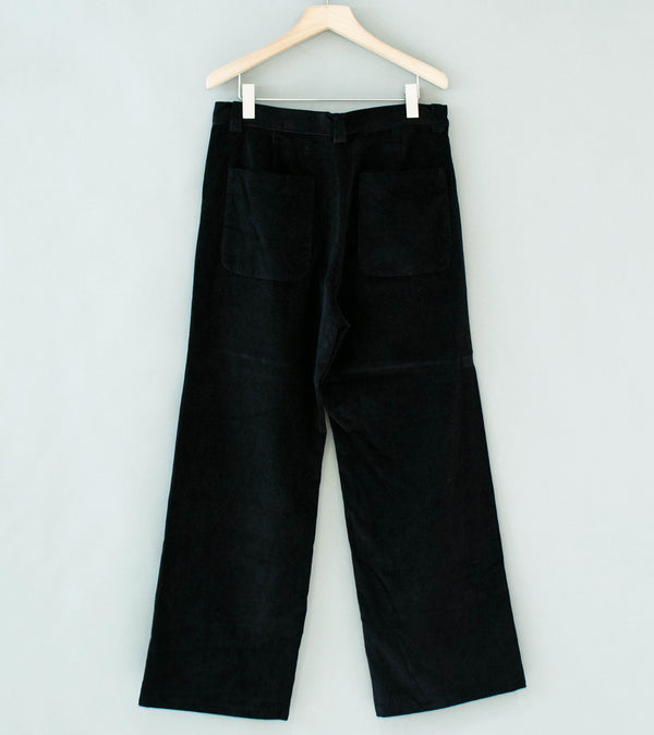 Seya 'Tea House Pants' (Black Linen Corduroy)