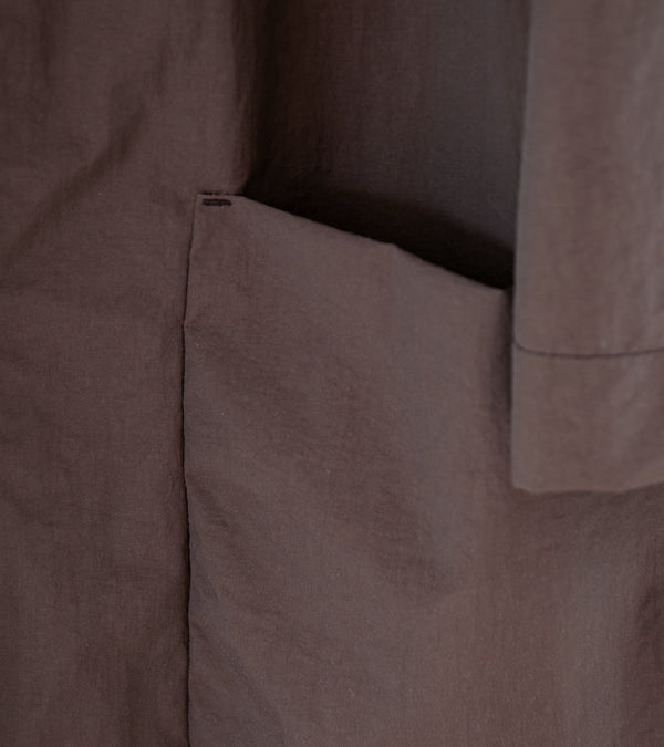 DERRICK 'Nylon Taffeta Metro Coat' (Dark Earth Nylon Taffeta)