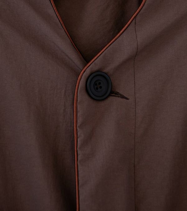 DERRICK 'Nylon Taffeta Metro Coat' (Dark Earth Nylon Taffeta)