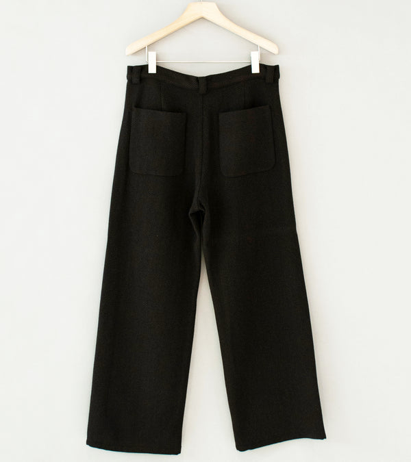 Seya 'Tea House Pants' (Mud Indigo Ancient Herringbone)