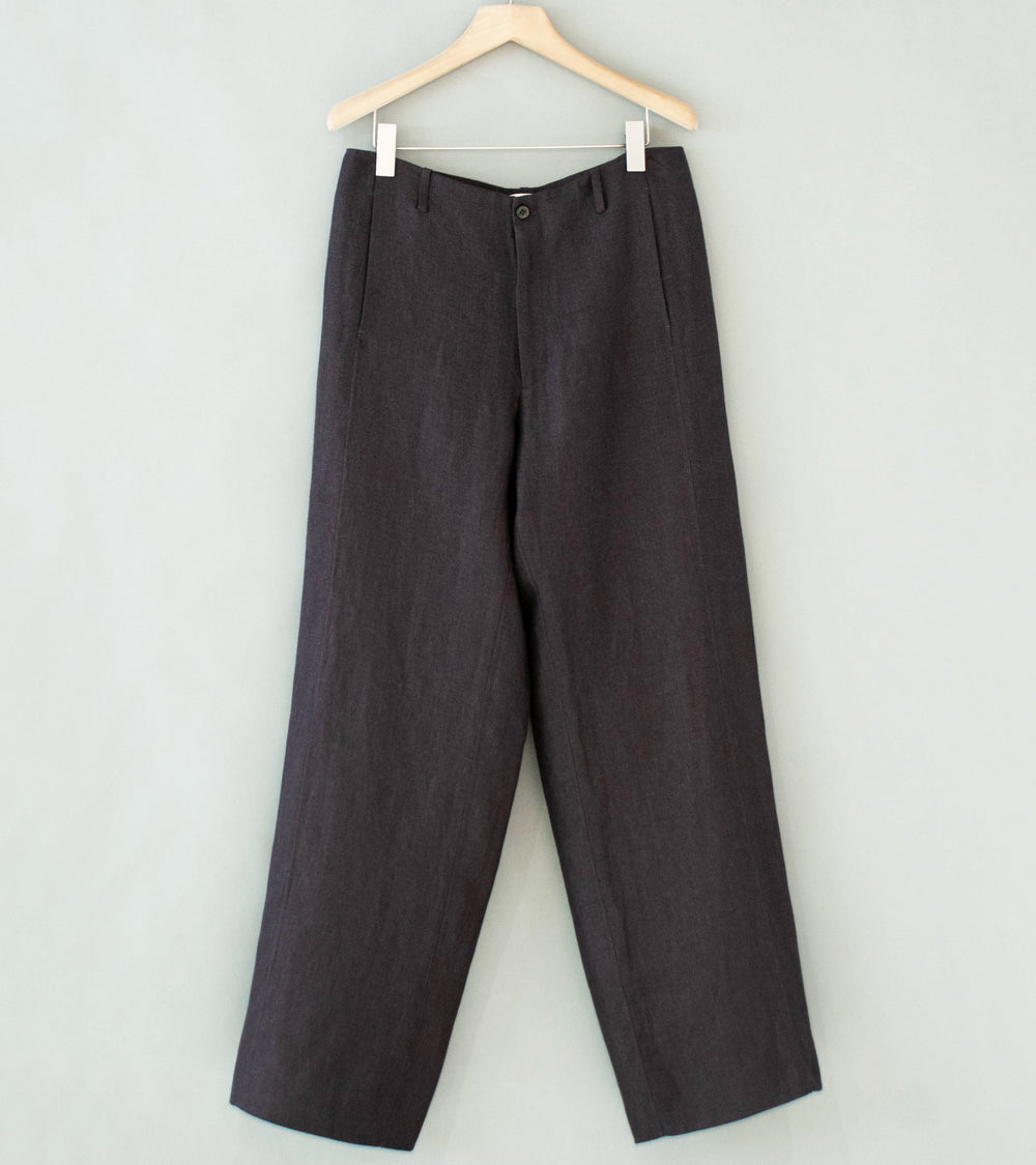 Seya 'Double Face Work Pants' (Mud Indigo Legacy Linen)