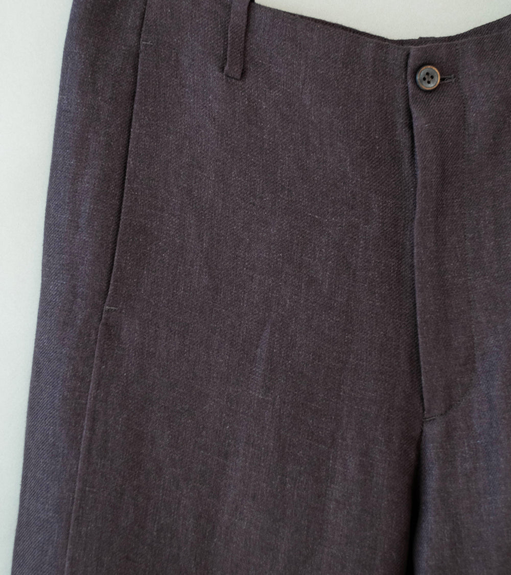 Seya 'Double Face Work Pants' (Mud Indigo Legacy Linen)