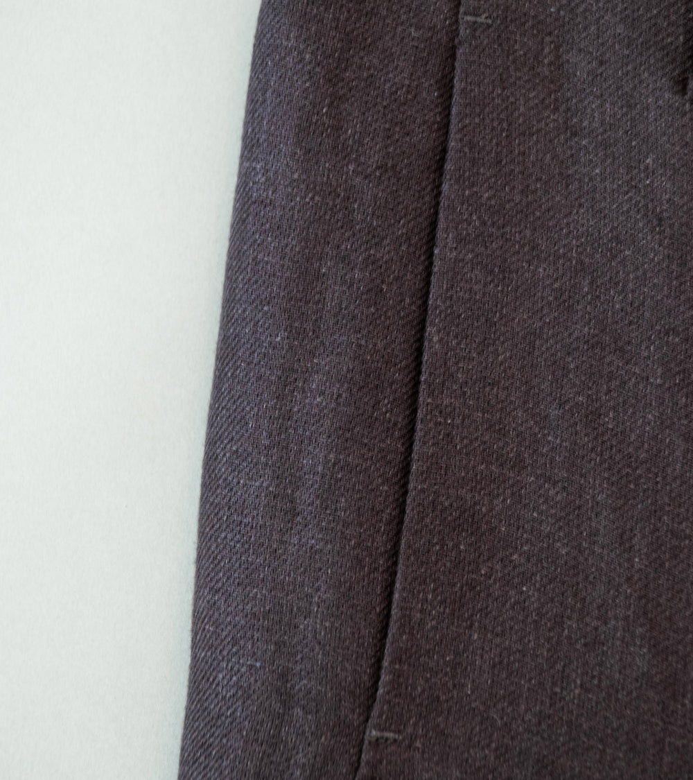 Seya 'Double Face Work Pants' (Mud Indigo Legacy Linen)