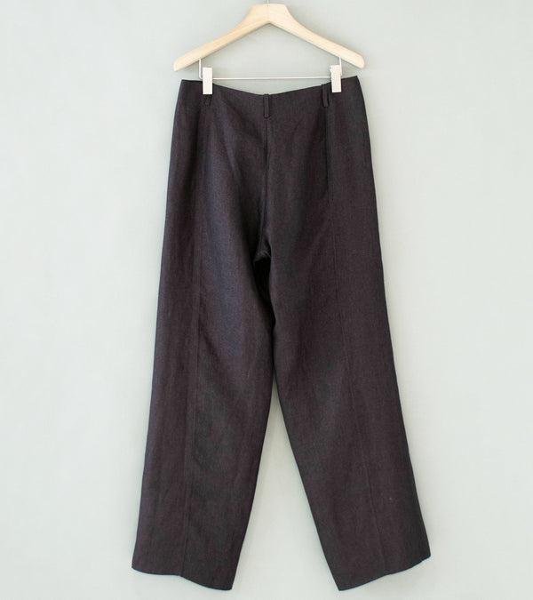 Seya 'Double Face Work Pants' (Mud Indigo Legacy Linen)
