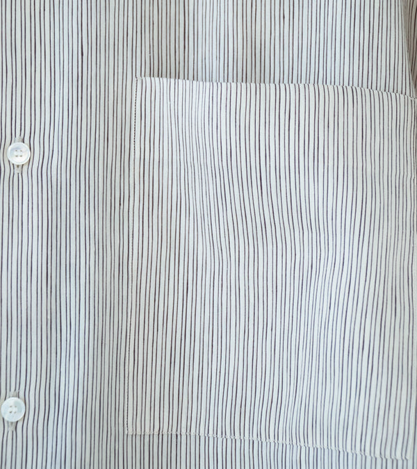 Seya 'Eternal Shirt' (Off White Broken Black Drifting Stripes)