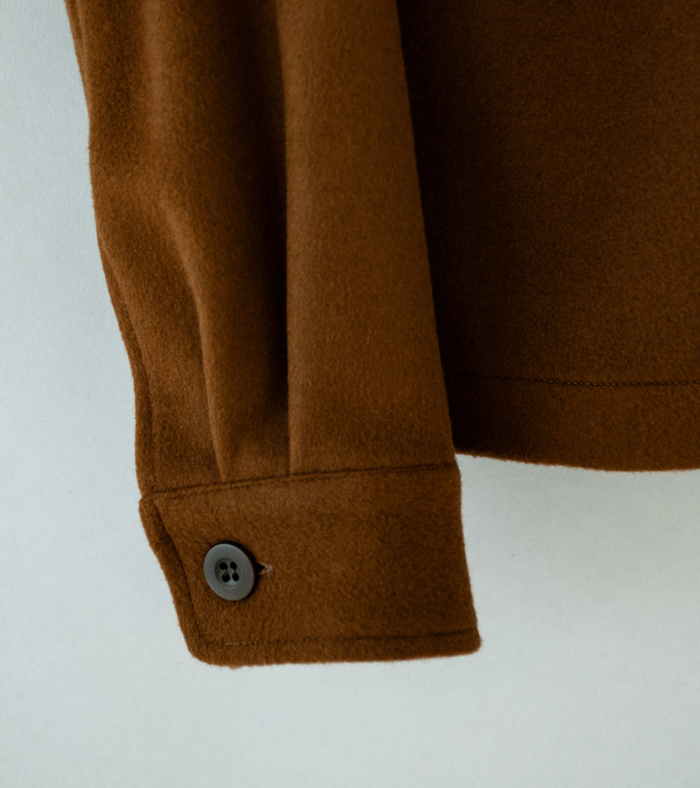 James Coward 'Travail Shirt' (Brown Wool Flannel)