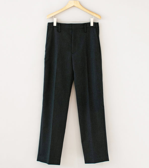 DERRICK 'Broken Stripe Suit Trouser' (Tonal Charcoal Hainsworth Merino Wool)