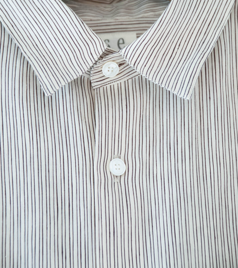 Seya 'Eternal Shirt' (Off White Broken Black Drifting Stripes)