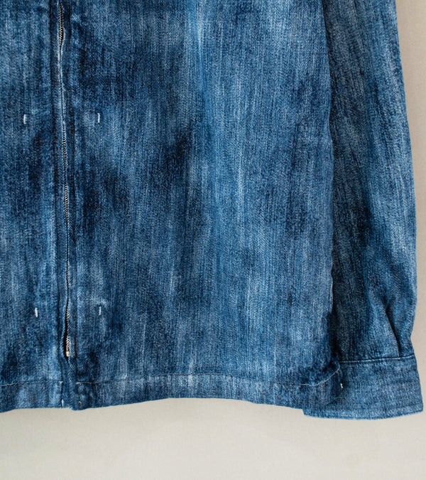 Seya 'Tofu Jacket' (Indigo Cloud Bleach Slub Denim)