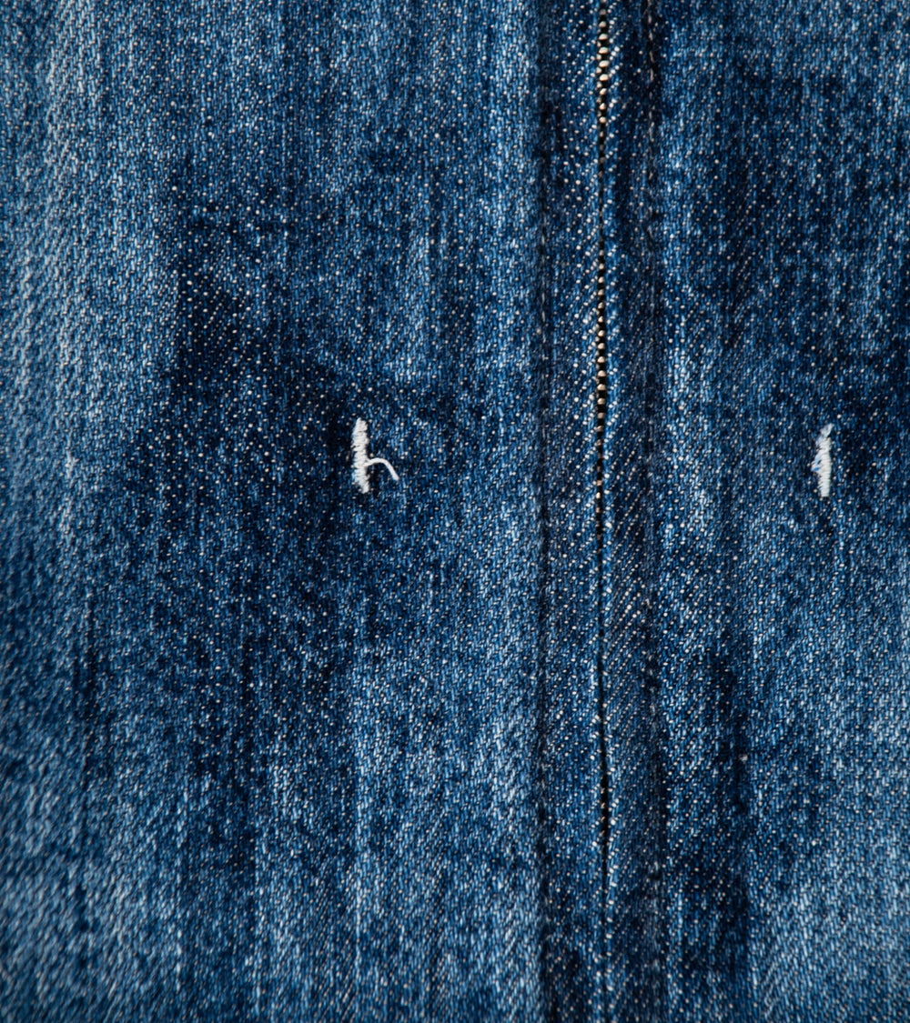 Seya 'Tofu Jacket' (Indigo Cloud Bleach Slub Denim)