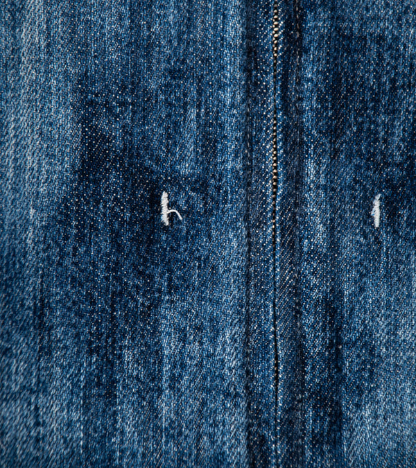 Seya 'Tofu Jacket' (Indigo Cloud Bleach Slub Denim)