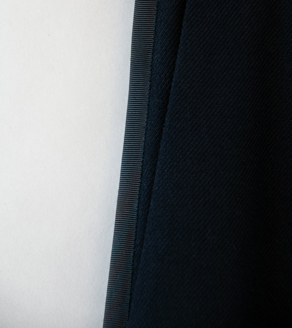DERRICK 'Broken Stripe Suit Trouser' (Tonal Midnight Blue Hainsworth Merino Wool)