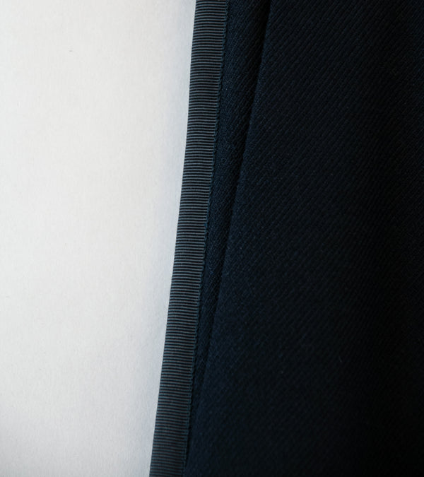 DERRICK 'Broken Stripe Suit Trouser' (Tonal Midnight Blue Hainsworth Merino Wool)