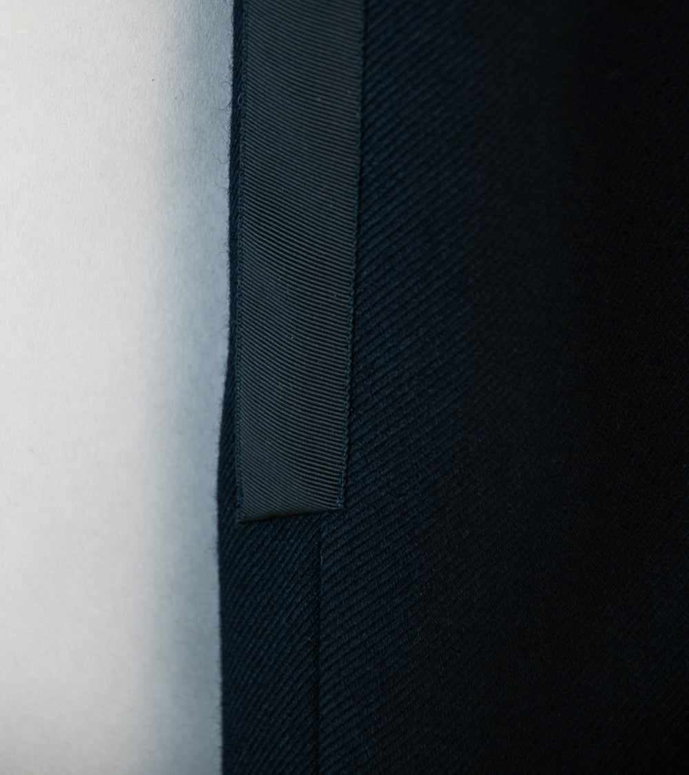 DERRICK 'Broken Stripe Suit Trouser' (Tonal Midnight Blue Hainsworth Merino Wool)