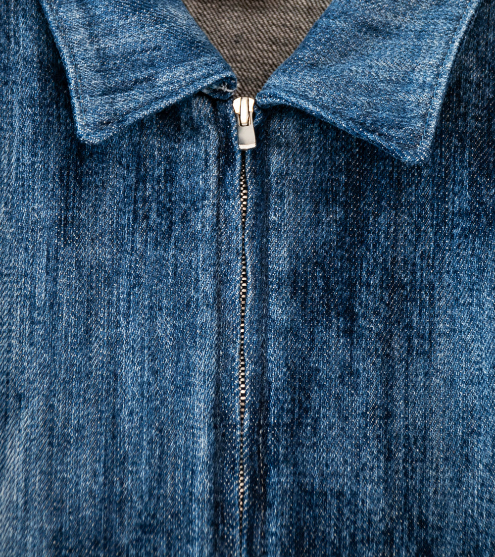Seya 'Tofu Jacket' (Indigo Cloud Bleach Slub Denim)