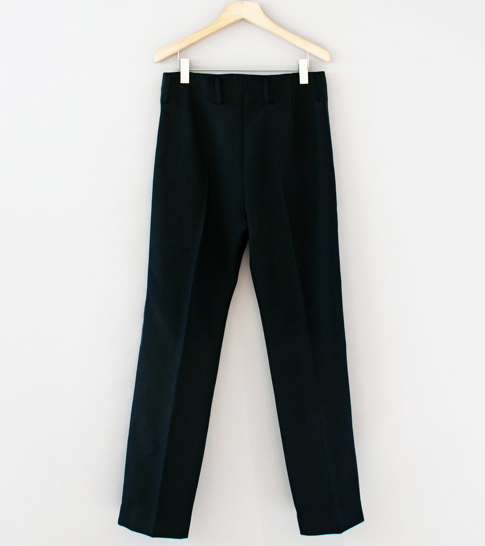 DERRICK 'Broken Stripe Suit Trouser' (Tonal Midnight Blue Hainsworth Merino Wool)