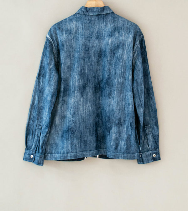 Seya 'Tofu Jacket' (Indigo Cloud Bleach Slub Denim)