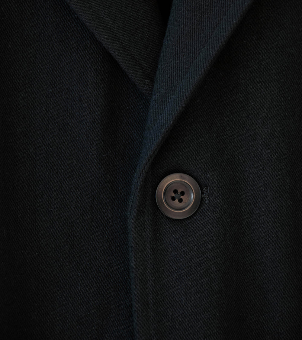 Conkers 'Rambler Blazer' (Black Cotton Flax Twill)
