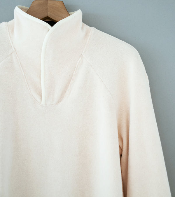 DERRICK 'Near Velvet Terry Zip Up' (Ivory Cotton Micro Towelling)