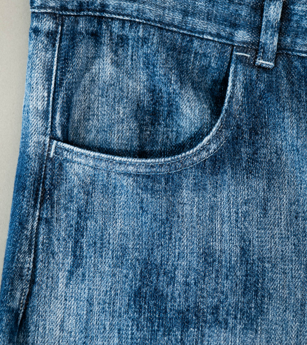 Seya 'Tofu Brother Jean' (Indigo Cloud Bleach Slub Denim)